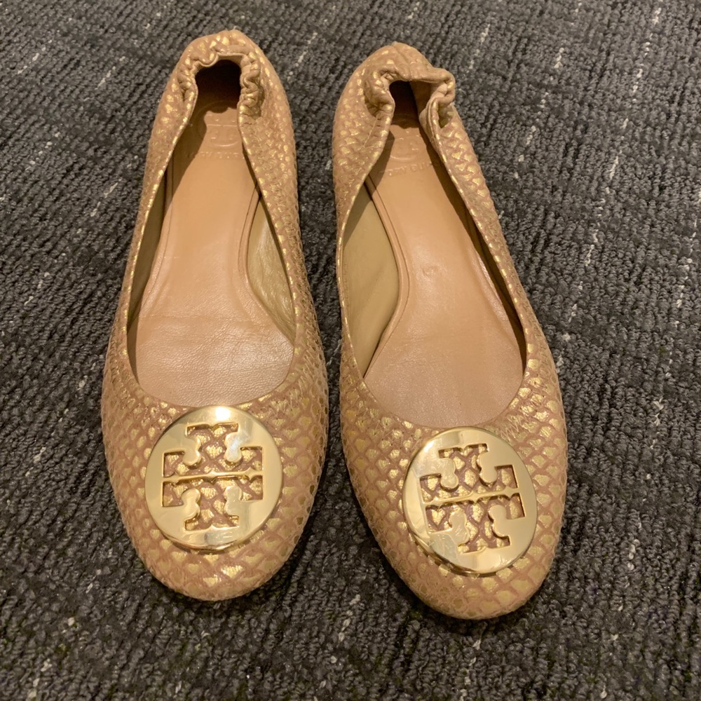 Tory Burch ballet flats- gold